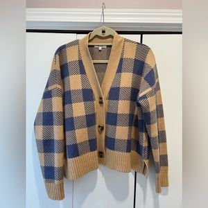 Madewell cardigan buffalo plaid